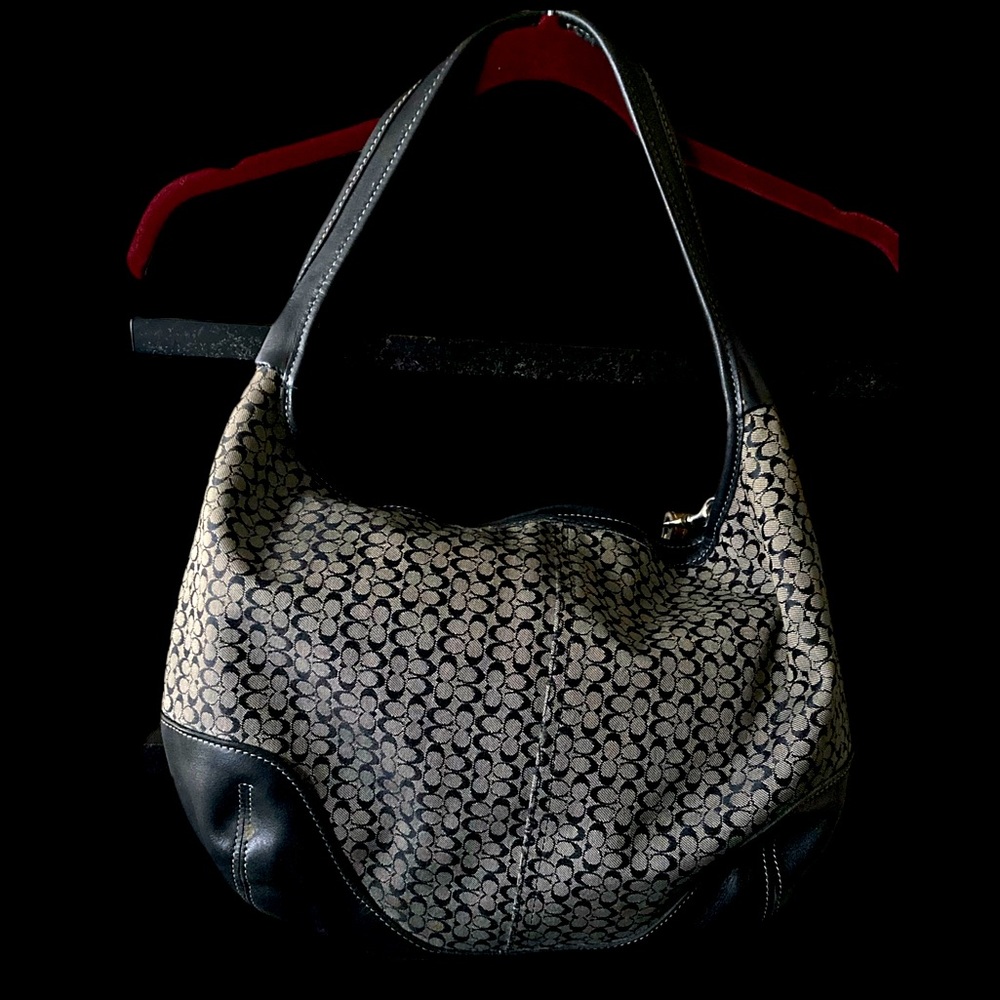 Coach Signature Print Mini "C" satchel bag